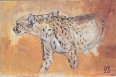 Gepard, 2021 (olej na płótnie) autorstwa David Mayer