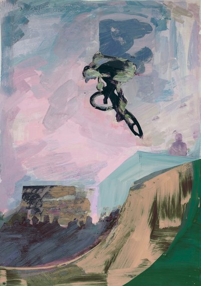 Half-Pipe, 2018 (akryl i papier cięty) autorstwa David McConochie