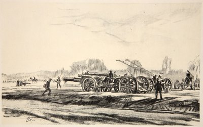 Szpital karabinowy, ilustracja z "The Western Front", wyd. przez Country Life Ltd. autorstwa David Muirhead Bone