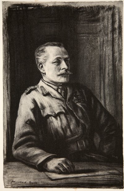 Generał Sir Douglas Haig, ilustracja z książki "The Western Front", wyd. przez Country Life Ltd autorstwa David Muirhead Bone