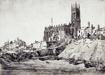 York Road, Leeds (akwaforta) autorstwa David Muirhead Bone