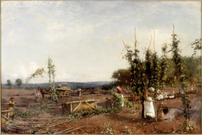 Południe w ogrodach chmielowych, 1889 autorstwa David Murray