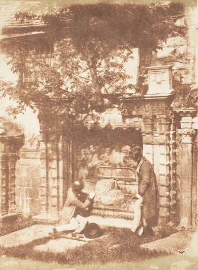 Edynburg. Cmentarz Szarych Braci, 1843-47. Twórcy: David Octavius Hill, Robert Adamson, Hill & Adamson. autorstwa Hill and Adamson