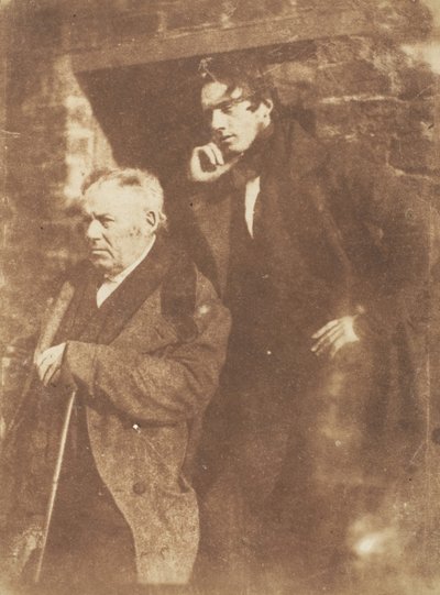 Wielebny Miller i jego syn Wielebny Samuel Miller, 1843-47. Twórcy: David Octavius Hill, Robert Adamson, Hill & Adamson. autorstwa Hill and Adamson