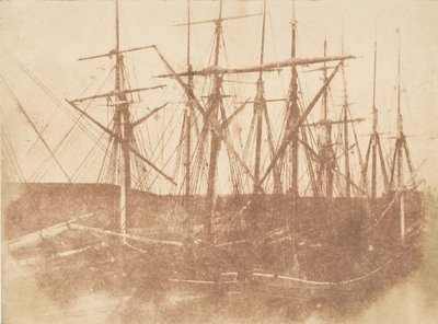 Św. Andrzeja. Statki w porcie, 1843-47. Twórcy: David Octavius Hill, Robert Adamson, Hill & Adamson. autorstwa Hill and Adamson