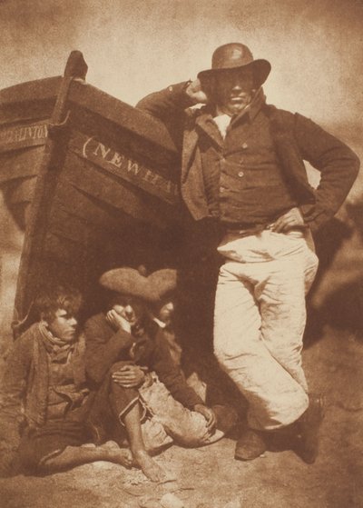 James Linton i trzej chłopcy, Newhaven autorstwa David Octavius Hill