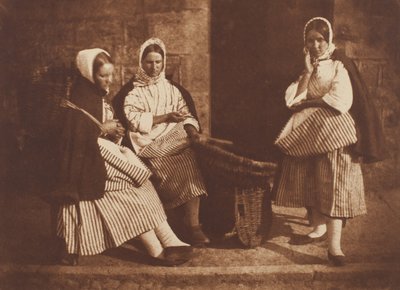 Pani Logan i dwie nieznane kobiety, Newhaven autorstwa David Octavius Hill
