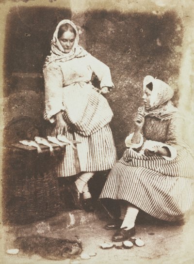 Newhaven Fishwives, Jeanie Wilson i Annie Linton autorstwa David Octavius Hill