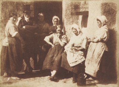 Drzwi do domku pilota w Newhaven autorstwa David Octavius Hill and Robert Adamson