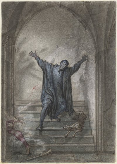 Morderstwo Wilhelma Orańskiego autorstwa David Pièrre Giottino Humbert de Superville