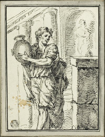 Mężczyzna trzymający Jar autorstwa David Pièrre Giottino Humbert de Superville