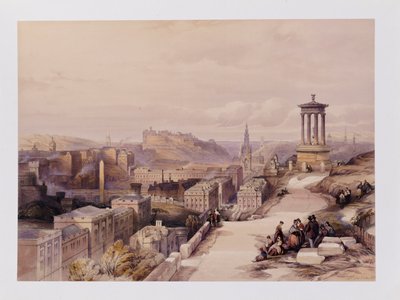 Widok na Edynburg, z „Szkocja nakreślona w serii poglądów J.M.W. Turnera, Davida Robertsa itp.”, c.1850 autorstwa David Roberts