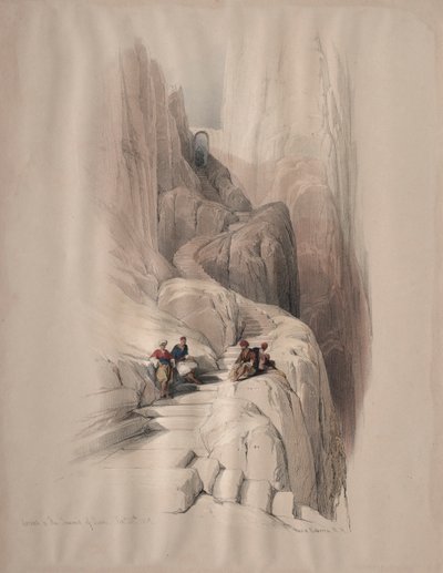 Wejście na szczyt Synaju, 1839. autorstwa David Roberts