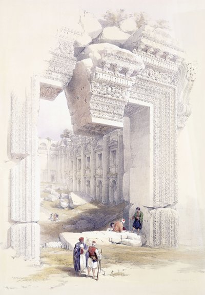 Baalbec, 7 maja 1839, ok. 1842-1849 autorstwa David Roberts