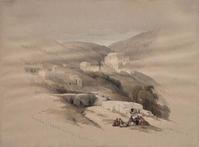 Chrześcijański kościół św. Jerzego w Ludd, starożytna Lydda, 1839. autorstwa David Roberts