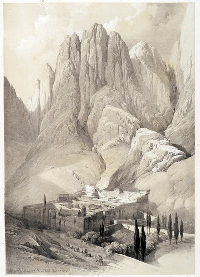 Klasztor św. Katarzyny, rysunek wykonany 19.02.1839 w „Ziemi Świętej”, Londyn 1849. autorstwa David Roberts