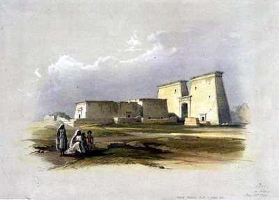 Dakke, z „Egiptu i Nubii”, tom 1 (lito) autorstwa David Roberts