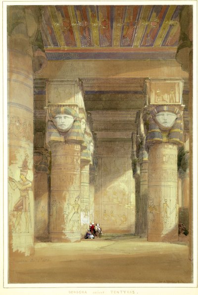 Dendera starożytny Tentyris autorstwa David Roberts