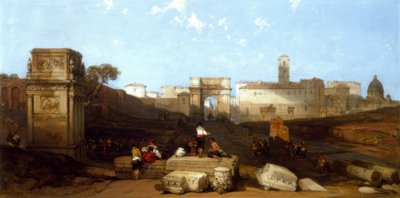 Łuk Tytusa w Rzymie autorstwa David Roberts