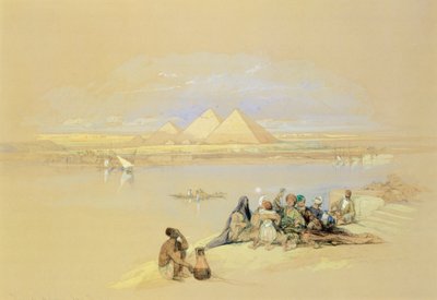 Egipt, Giza, piramidy — David Roberts autorstwa David Roberts