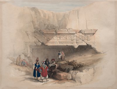 Wejście do Grobowców Królewskich, Jerozolima, 1839. autorstwa David Roberts