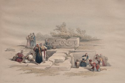 Fontanna w Kanie, 1839. autorstwa David Roberts