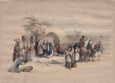 Fontanna Dziewicy, Nazaret autorstwa David Roberts