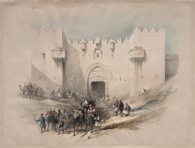 Brama Damaszku, Jerozolima, 1839. autorstwa David Roberts