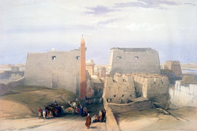 Wielkie Wejście do Świątyni Luksorskiej, XIX w. autorstwa David Roberts
