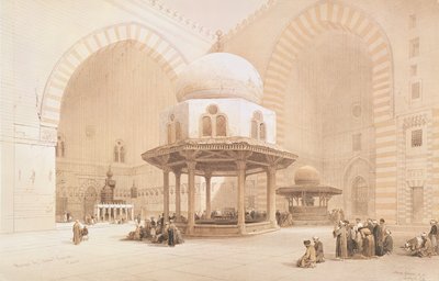 Meczet Sułtana Hassana, 1848 r. autorstwa David Roberts