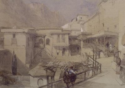 Góra Synaj (akwarela na papierze) autorstwa David Roberts