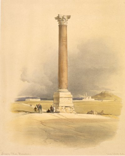 Filar Pompejusza, Aleksandria, z „Egipt i Nubia”, t. 1 (lito) autorstwa David Roberts