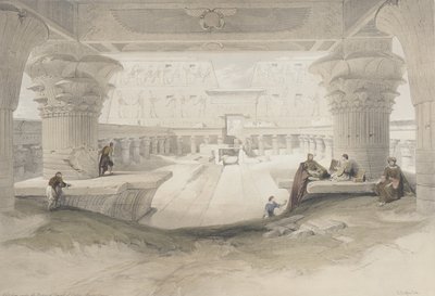 Portyk świątyni w Edfu autorstwa David Roberts