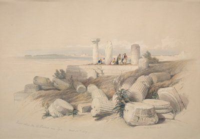 Ruiny zwane Om El Hamed w pobliżu Tyru, 1839. autorstwa David Roberts