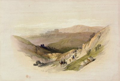 Ruiny Semua, 16 marca 1839 z tomu 1 „Ziemia Święta”; grawerowane przez Louisa Haghe (1806-1885) opublikowane w Londynie, 1842 autorstwa David Roberts