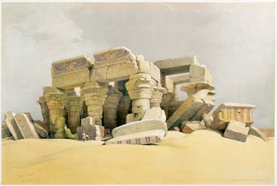 „Ruiny świątyni Kom Ombo”, Egipt, ok. 1845 r. autorstwa David Roberts