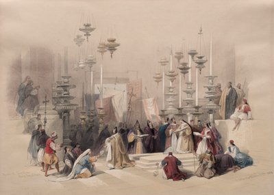 Kamień Namaszczenia, Święty Grób autorstwa David Roberts