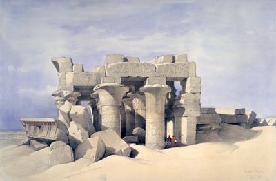 Świątynia Sobka i Haroerisa w Kom Ombo, XIX w. autorstwa David Roberts