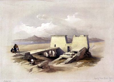 Świątynia Wady Sabony, Nubia, z „Egiptu i Nubii”, t.1 (lito) autorstwa David Roberts