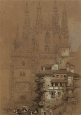 Kapitularz, Katedra w Burgos autorstwa David Roberts