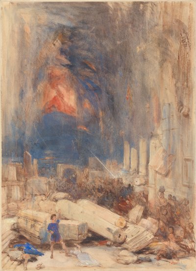 Zniszczenie Pompejów autorstwa David Roberts
