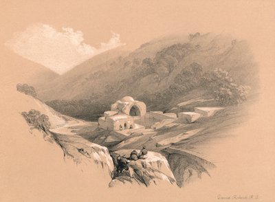 Fontanna Hioba, 1855 autorstwa David Roberts