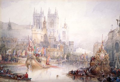 „Pokaz Lorda Burmistrza w Westminster”, 1830 autorstwa David Roberts