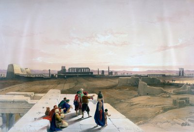 Ruiny Karnaku z Zachodu, XIX w. autorstwa David Roberts
