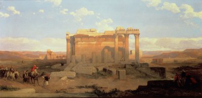 Ruiny Małej Świątyni w Baalbek autorstwa David Roberts