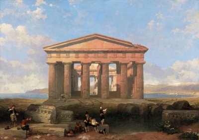 Świątynia Neptuna w Paestum autorstwa David Roberts