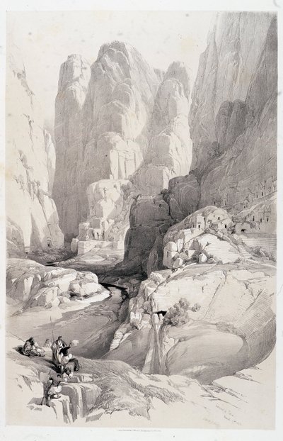 Teatr (wejście do Petry), rysunek wykonany 10.03.1839 w „Ziemi Świętej”, Londyn 1849 autorstwa David Roberts