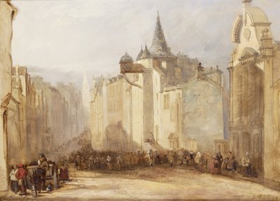 Pobór opłat drogowych, Edynburg autorstwa David Roberts
