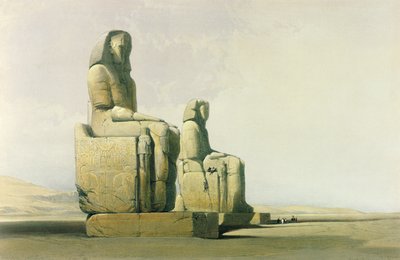 Teby, 4 grudnia 1838, tablica 12 z tomu I „Egipt i Nubia”, sztychowana przez Louisa Haghe (1806-85) wyd. 1846 (patrz także 87428) autorstwa David Roberts