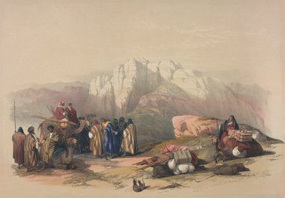 Grób Aarona z „Ziemi Świętej”, rytowany przez Louisa Haghe (1806-1885) autorstwa David Roberts